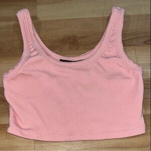 Signature Light Pink Ribbed Tank Top
